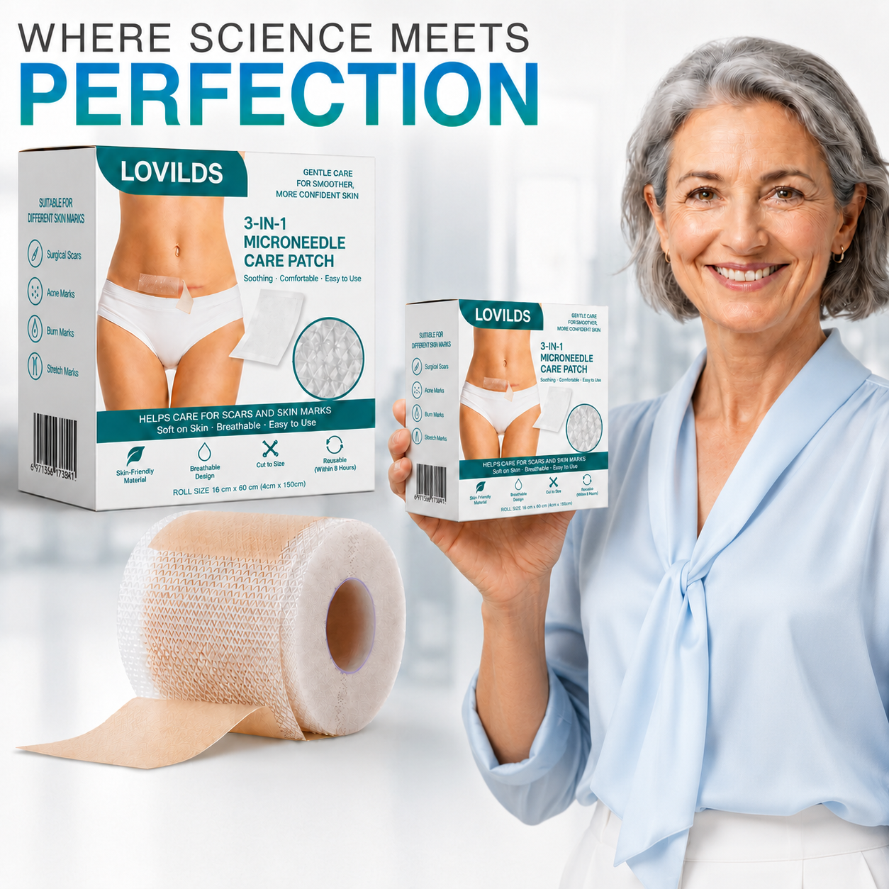 LOVILDS 3-in-1ScarRemoval Microneedle Care Patch